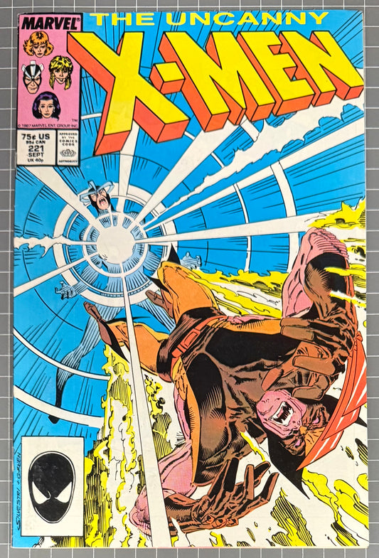 🔑 THE UNCANNY X-MEN #221 [MARVEL] DIRECT COMIC ***1ST MR SINISTER*** 1987 VF+