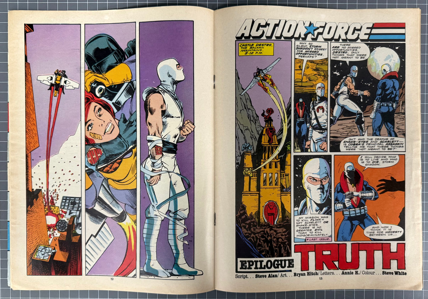 🔑 ACTION FORCE #38: RISING STORM [MARVEL UK] MAGAZINE COMIC 1987 FN/VF