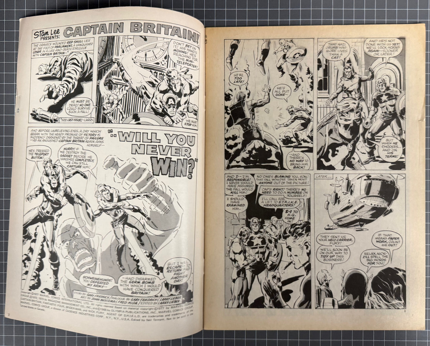 CAPTAIN BRITAIN #27 [MARVEL UK] COMIC MAGAZINE *HERB TRIMPE* 1976 FN/VF
