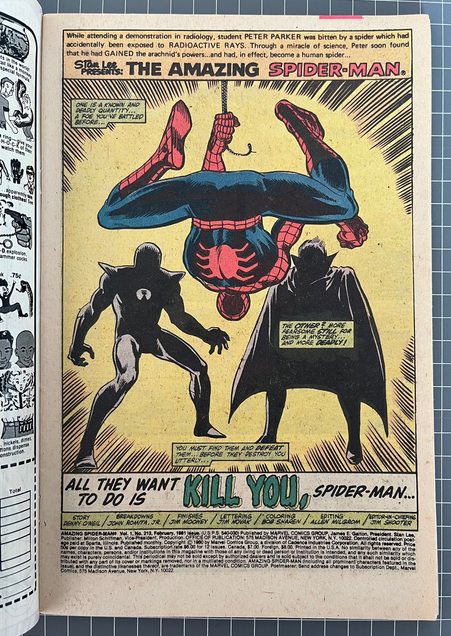 THE AMAZING SPIDER-MAN #213 [MARVEL COMICS] 1981 VF/NM