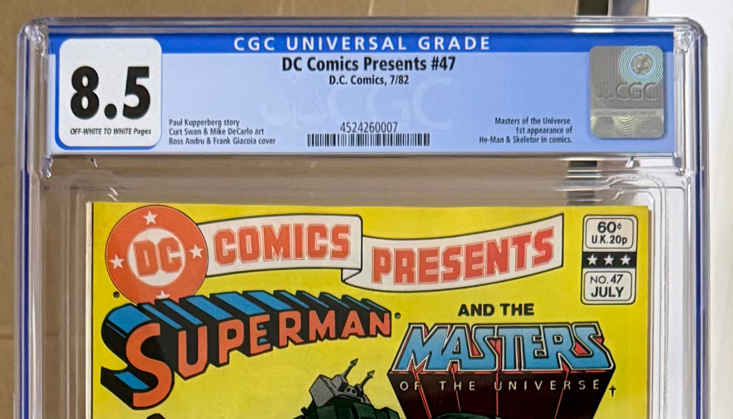 🔑 DC COMICS PRESENTS #47 CGC 8.5 [DC] *1ST MASTERS OF THE UNIVERSE* COMIC 1982