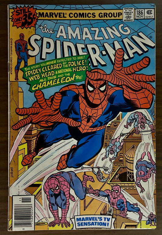 THE AMAZING SPIDER-MAN #186 [MARVEL COMICS] NEWSSTAND 1978 FN