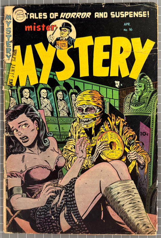 MISTER MYSTERY #16 [STANLEY MORSE] PRE-CODE HORROR BONDAGE ***RARE*** 1954 GD-