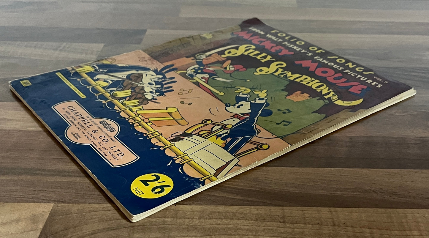 Folio of Songs Vol. II Walt Disney's Famous Pictures Mickey Mouse Silly Symphony