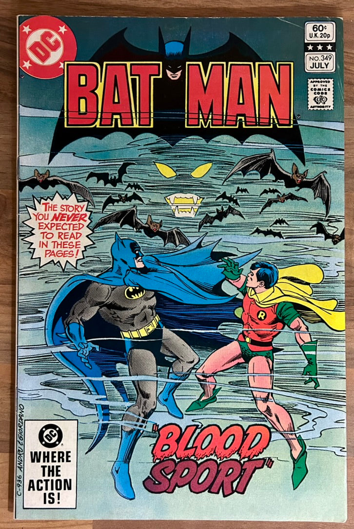 BATMAN #349 [DC COMICS] DIRECT 1982 VF-