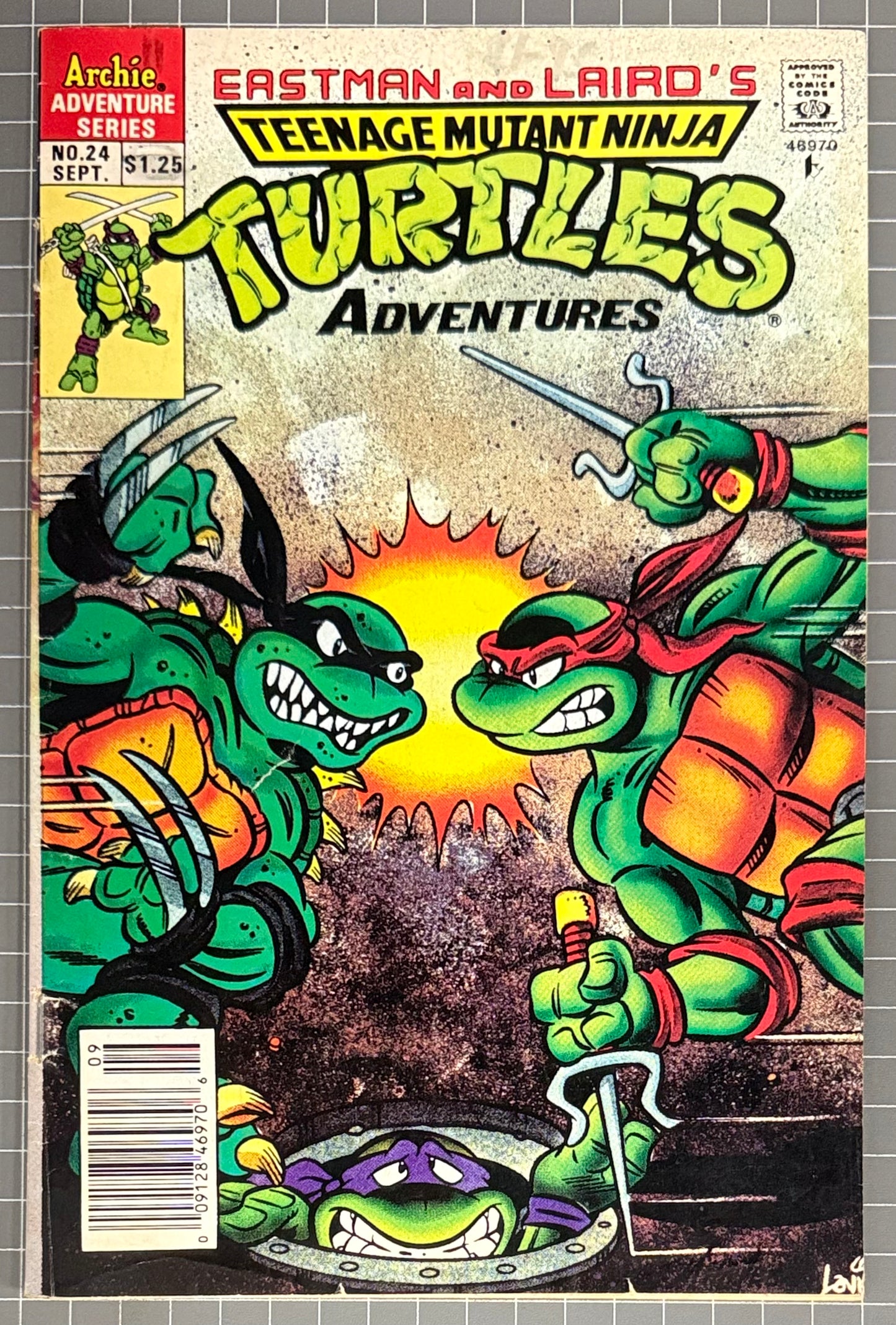 TEENAGE MUTANT NINJA TURTLES ADVENTURES #24 [ARCHIE] NEWSSTAND COMIC 1991 FN-