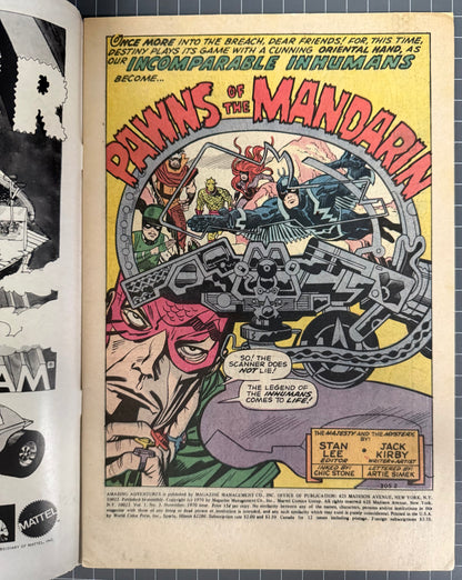 AMAZING ADVENTURES #3 [MARVEL COMICS] *INHUMANS & BLACK WIDOW* 1970 UK PV FN+