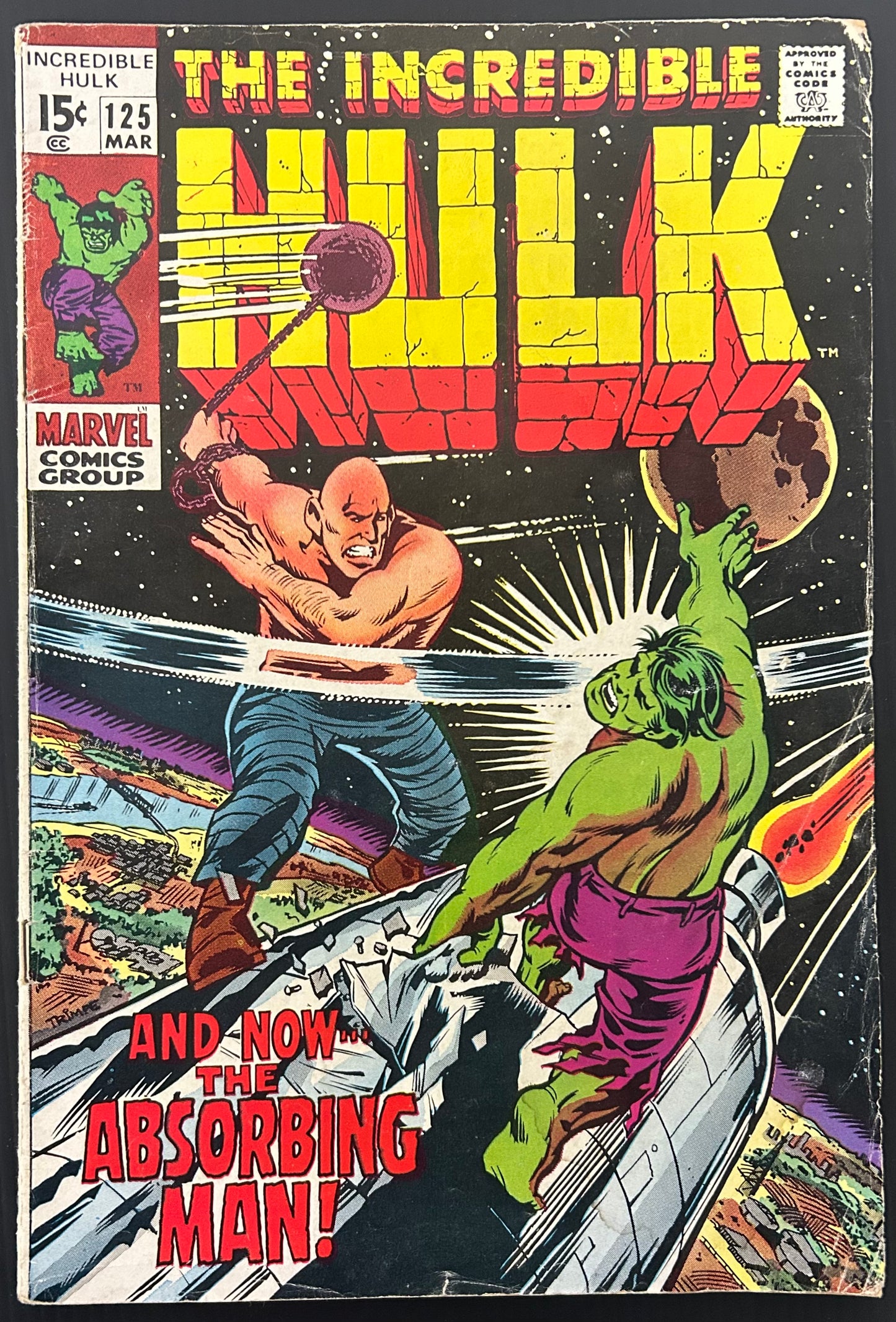 THE INCREDIBLE HULK #125 [MARVEL COMICS] DIRECT 1970 VG-