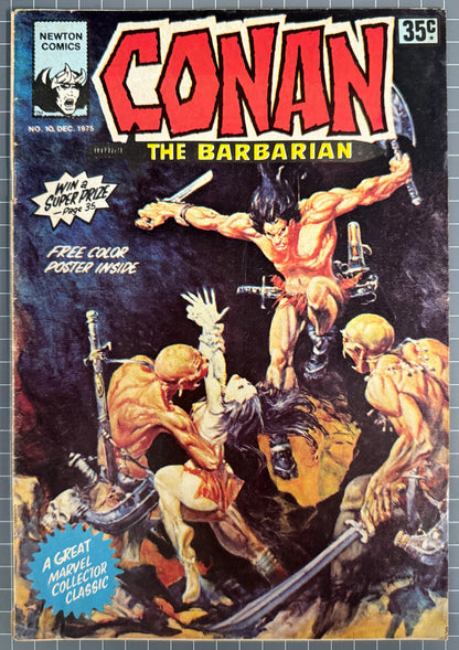 CONAN THE BARBARIAN #10 + POSTER [NEWTON COMICS] AUSTRALIAN MARVEL 1975