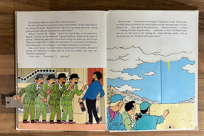 HERGE THE ADVENTURES OF TINTIN EXPLORERS ON THE MOON POP-UP BOOK 1992 1st HC *RARE*
