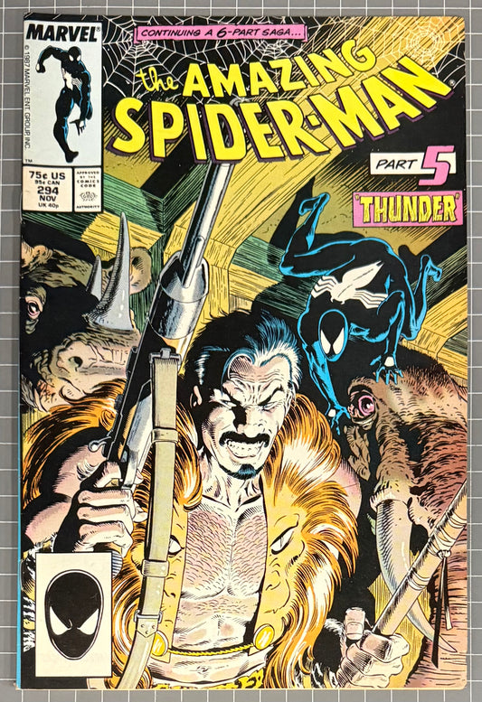 🔑 THE AMAZING SPIDER-MAN #294 [MARVEL COMICS] *KRAVEN'S LAST HUNT* 1987 FN/VF