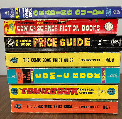 7 Comic Book Price Guides Overstreet 7 8 11 15 24 Grading 1st; 1982 Comic/Sc-Fi