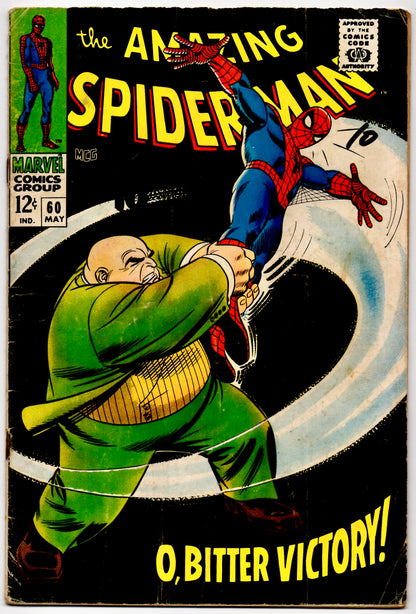 🔑 THE AMAZING SPIDER-MAN #60 (MARVEL) COMIC 1968 *JOHN ROMITA SR.* GD/VG
