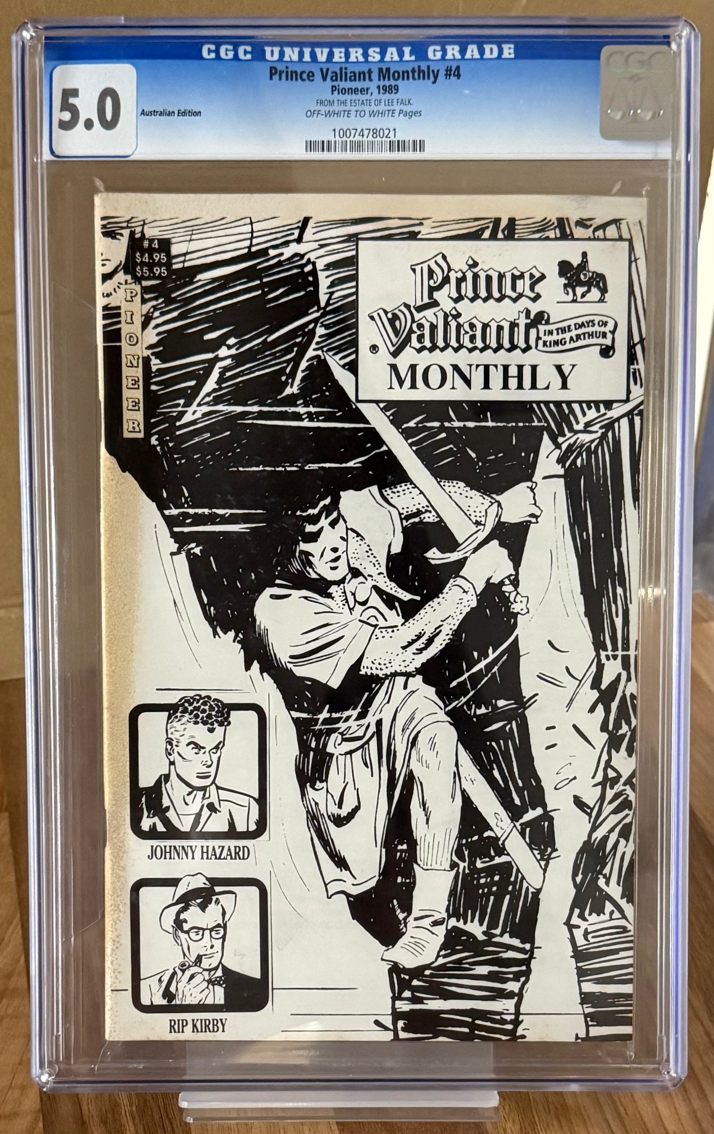 PRINCE VALIANT MONTHLY #4 [PIONEER] CGC 5.0 *FROM THE ESTATE OF LEE FALK* 1989