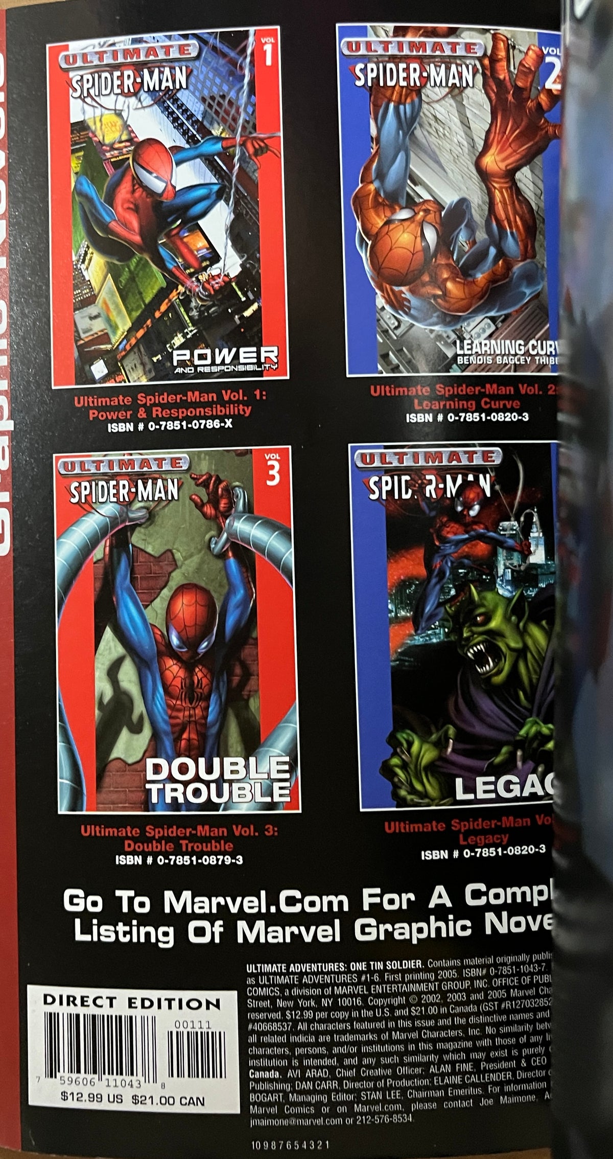 ULTIMATE ADVENTURES ONE TIN SOLDIER [MARVEL] TPB COMIC 2005