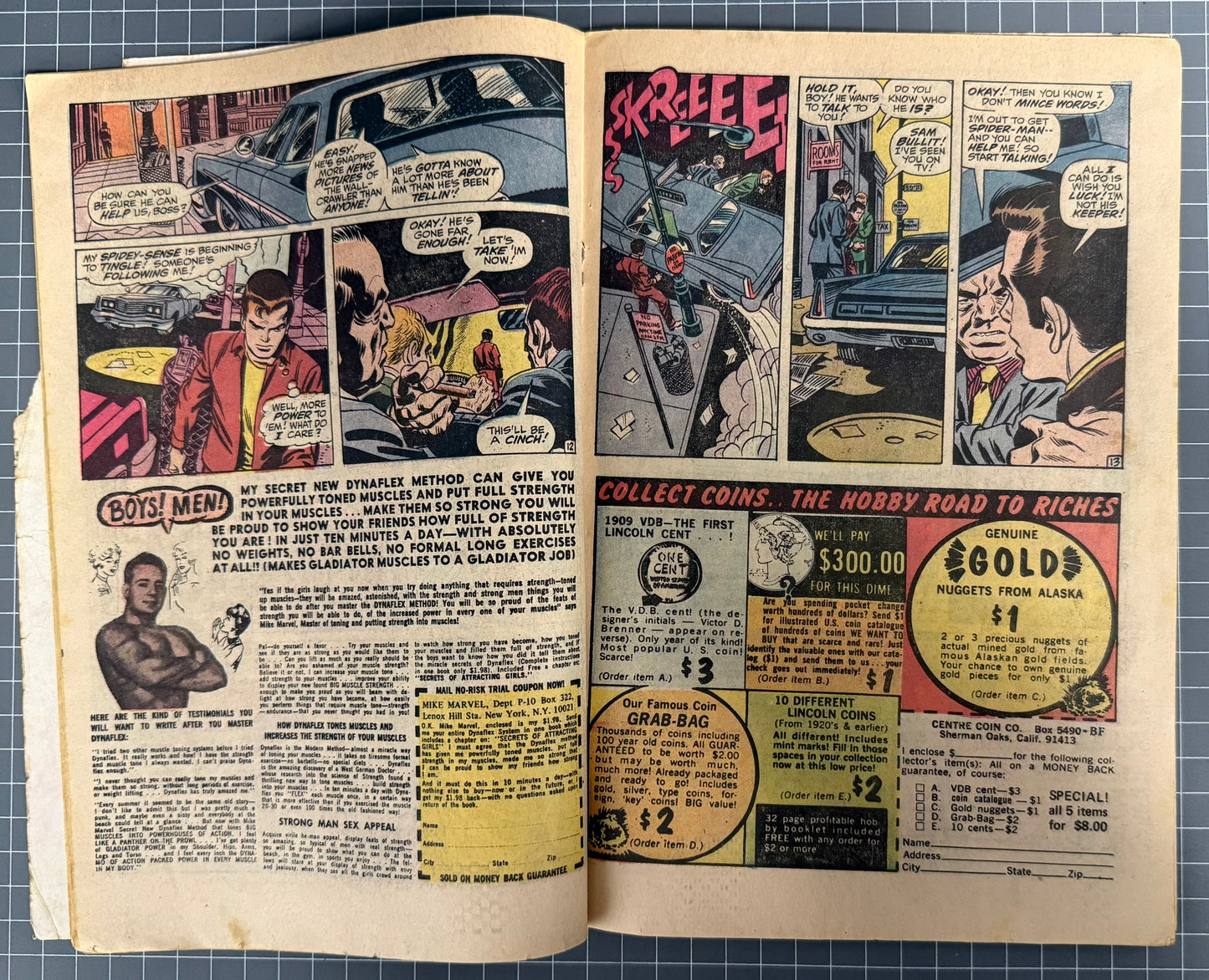 🔑 THE AMAZING SPIDER-MAN #91 [MARVEL COMICS] *1ST APP. SAM BULLIT* 1970 FR/GD