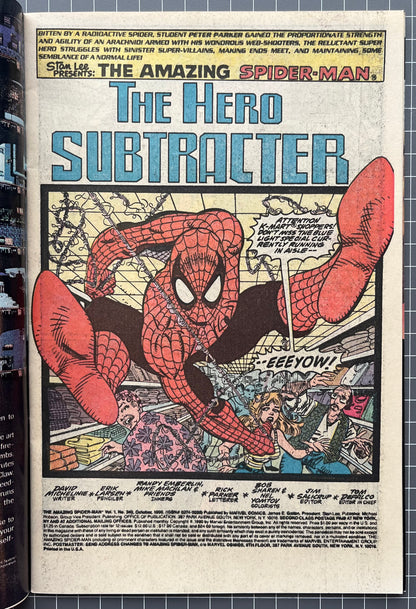 🔑 AMAZING SPIDER-MAN #340 [MARVEL COMICS] *1ST APP. FEMME FATALES* 1990 NM