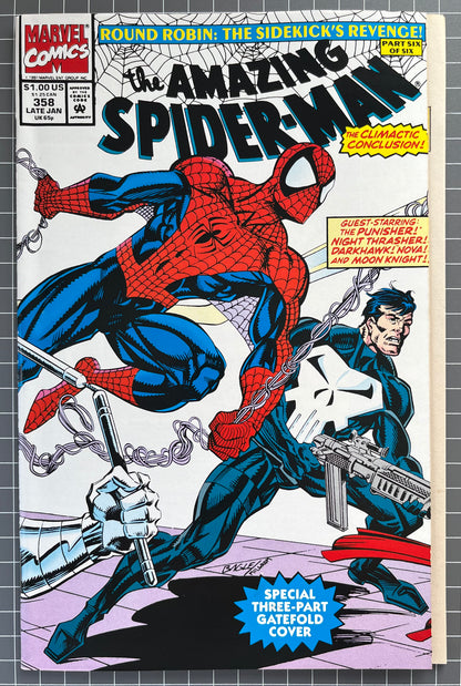 THE AMAZING SPIDER-MAN #358 [MARVEL COMICS] DIRECT 1992 NM