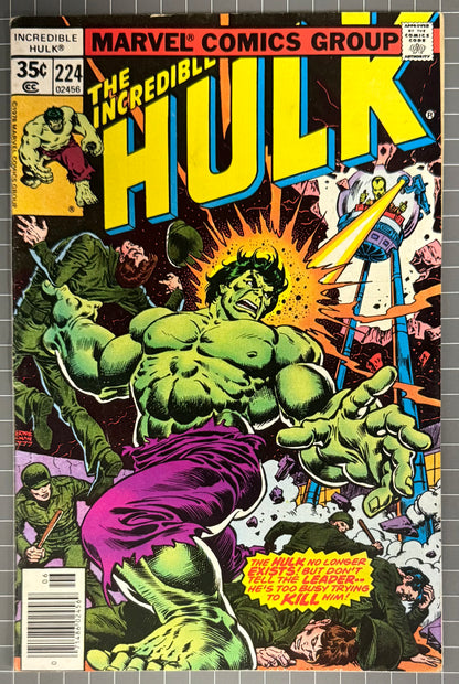 THE INCREDIBLE HULK #224 [MARVEL COMICS] NEWSSTAND 1978 VG