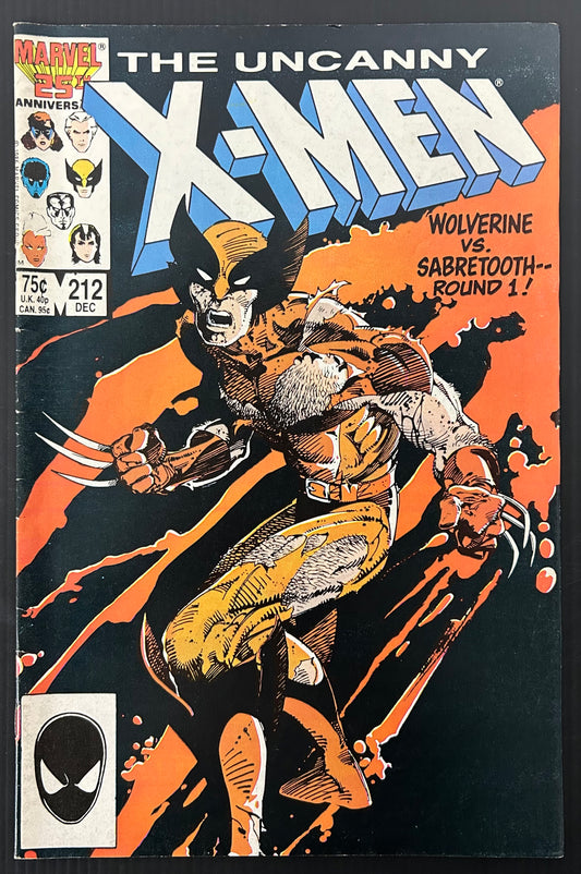 🔑 UNCANNY X-MEN #212 [MARVEL COMICS] DIRECT 1986 FN+
