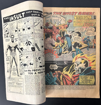 GHOST RIDER #7 [MARVEL COMICS] DIRECT 1974 GD/VG