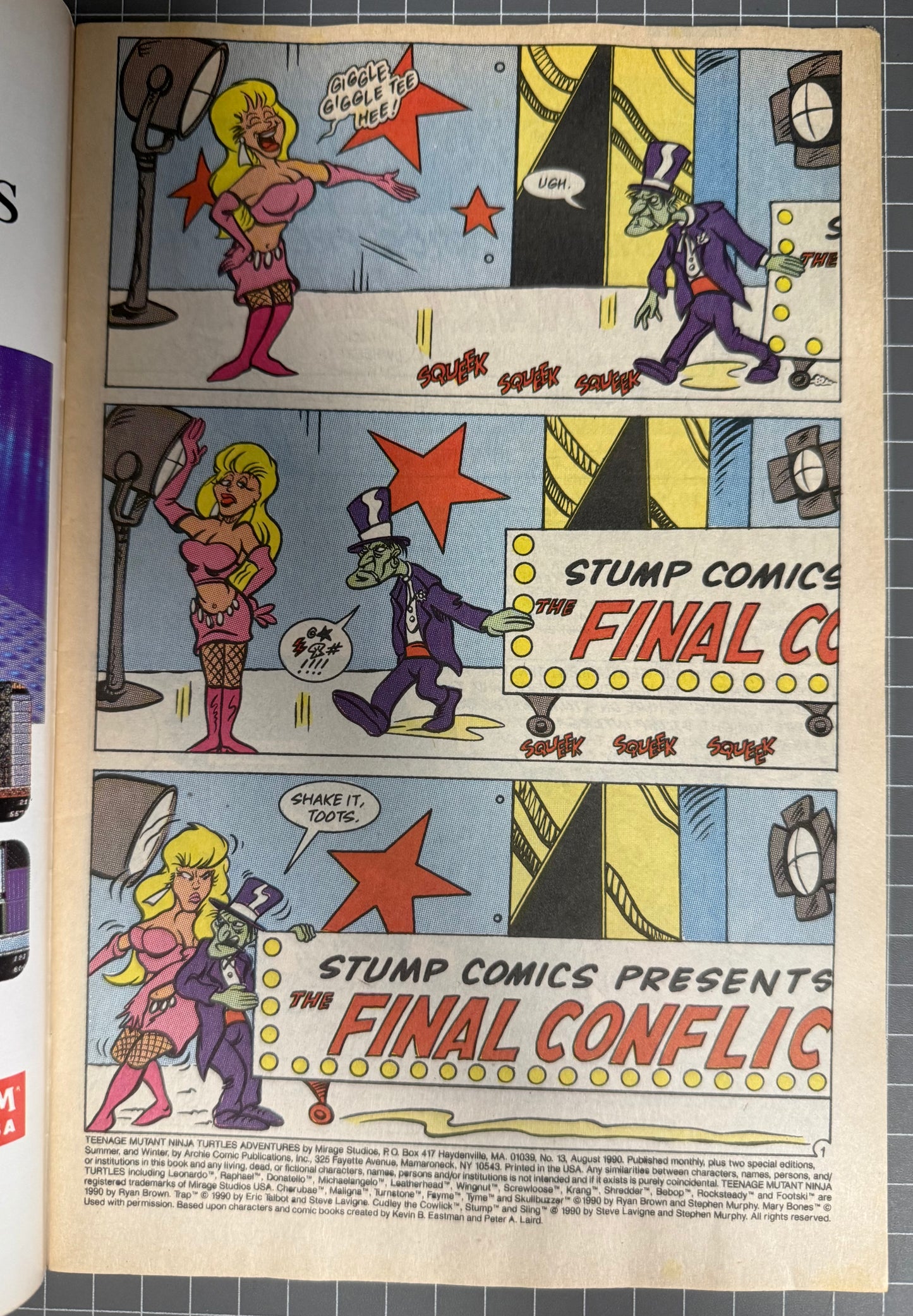TEENAGE MUTANT NINJA TURTLES ADVENTURES #13 [ARCHIE] NEWSSTAND COMIC 1990 FN+