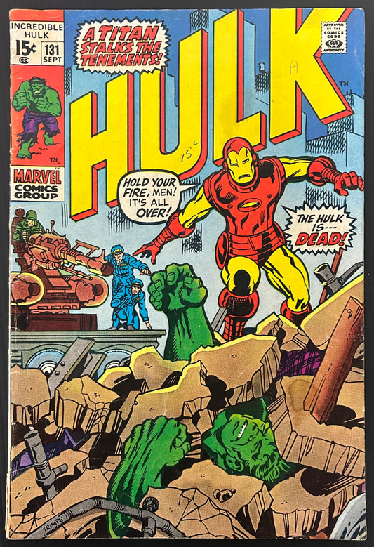 🔑 THE INCREDIBLE HULK #131 [MARVEL COMICS] DIRECT *1ST APP. JIM WILSON* 1970 VG/FN