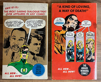 Green Lantern/Green Arrow #1 & 2 Neal Adams (Artist) Paperback Library, 1st Print, 1972