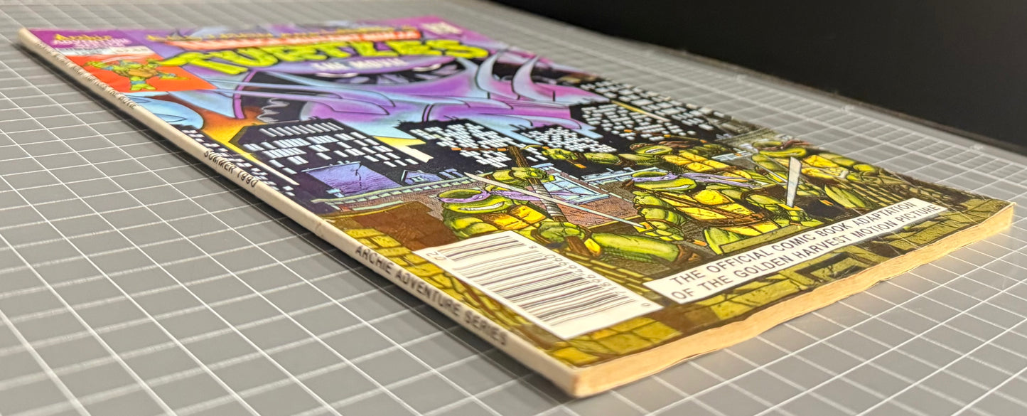 TEENAGE MUTANT NINJA TURTLES ADVENTURES: MOVIE ADAPTATION [ARCHIE] 1990 GD+