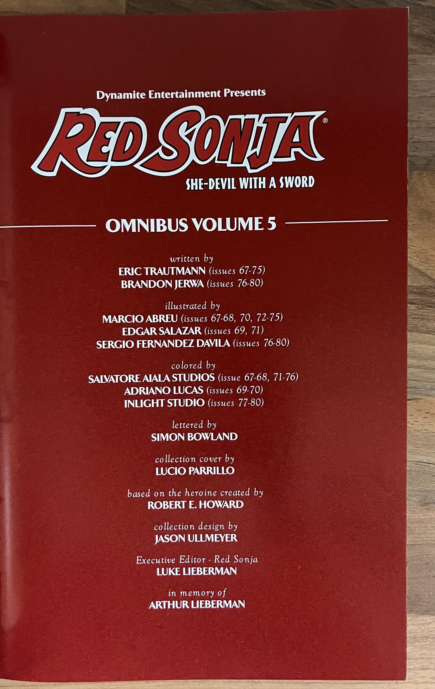 RED SONJA SHE-DEVIL WITH A SWORD OMNIBUS VOL 5 Dynamite