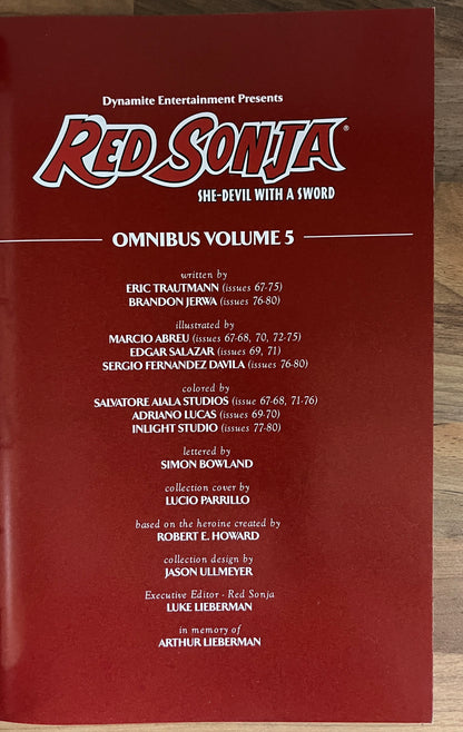 RED SONJA SHE-DEVIL WITH A SWORD OMNIBUS VOL 5 Dynamite