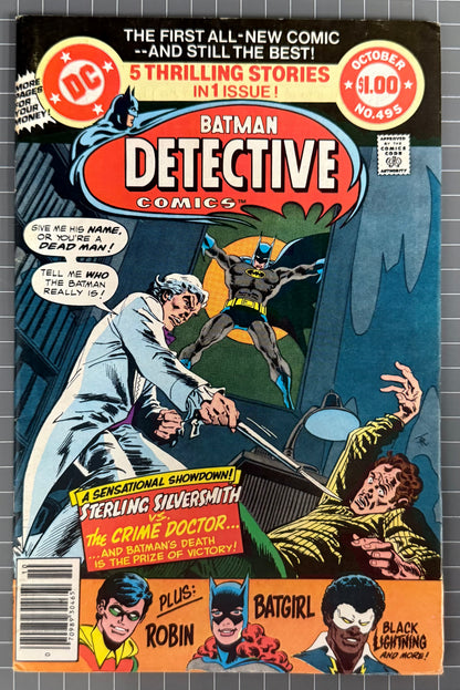 DETECTIVE COMICS #495 [DC COMICS] NEWSSTAND *JIM APARO COVER* 1980 FN+