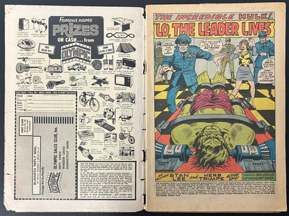 🔑 THE INCREDIBLE HULK #115 [MARVEL COMICS] DIRECT *COVER BY HERB TRIMPE* 1969 GD