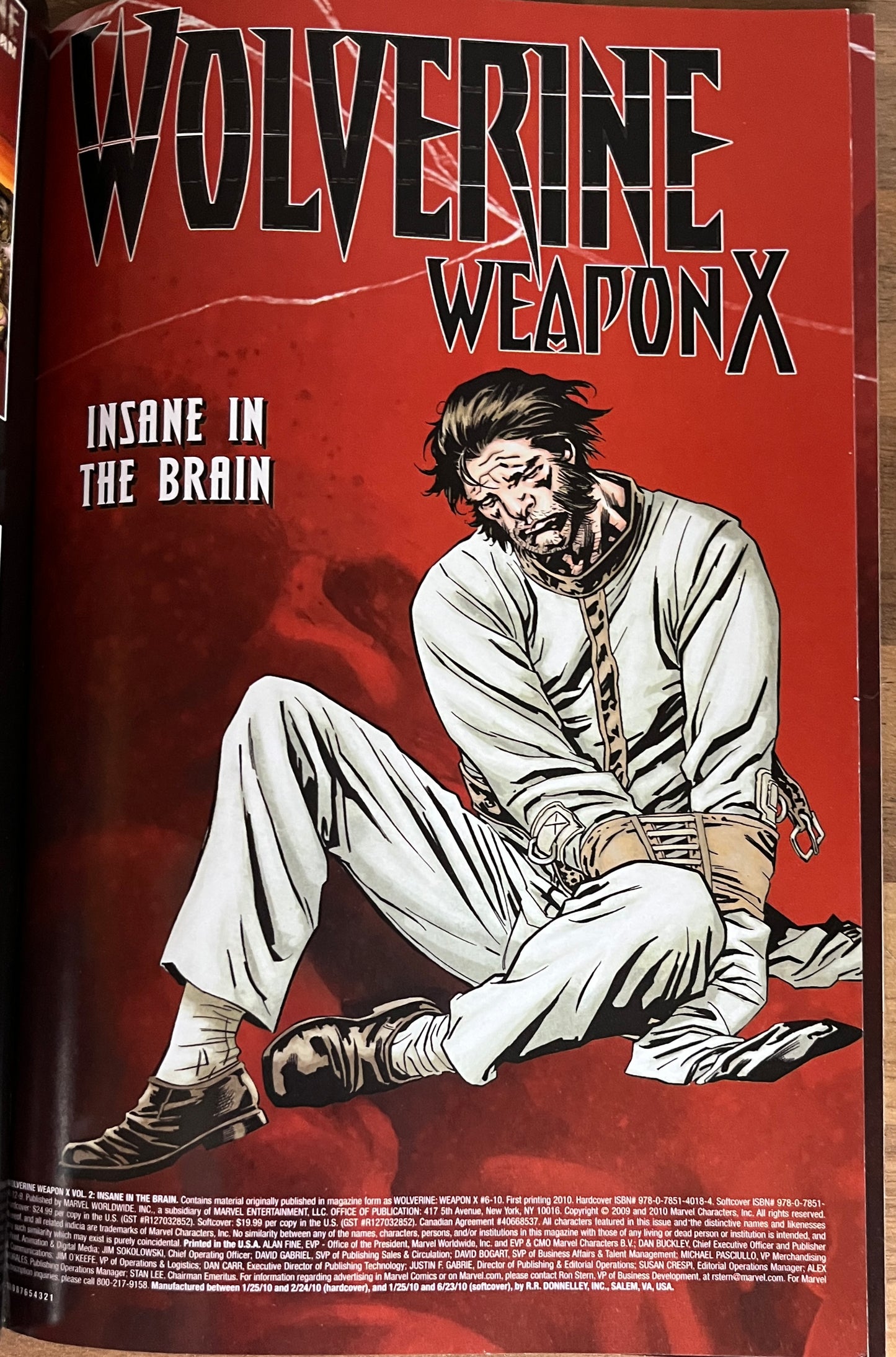 Wolverine Weapon X Vols 1-3, Adamantium Men, Insane in the Brain, Tomorrow dies Today