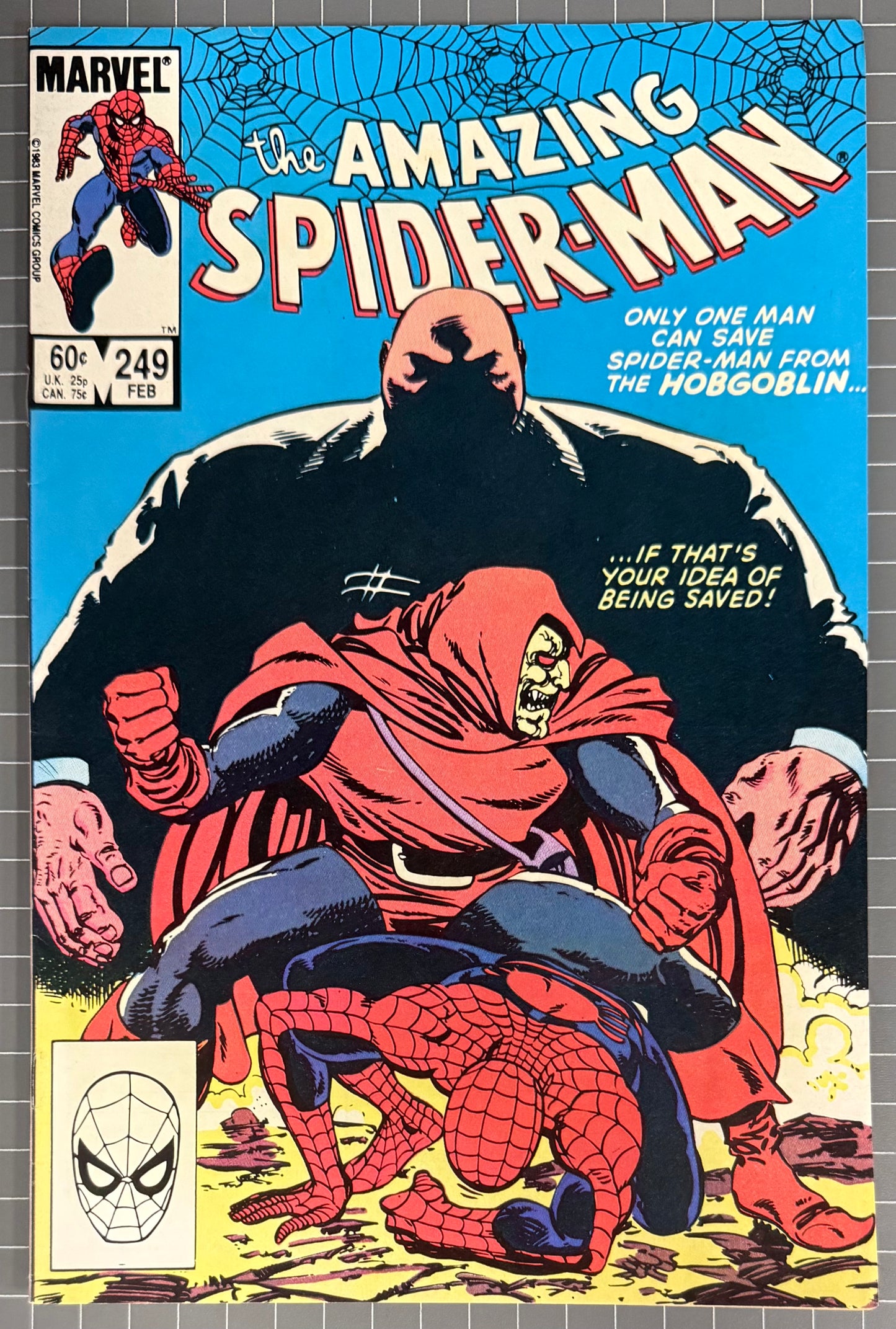 🔑 AMAZING SPIDER-MAN #249 [MARVEL COMICS] *1ST CAMEO DANIEL KINGSLEY* 1984 VF