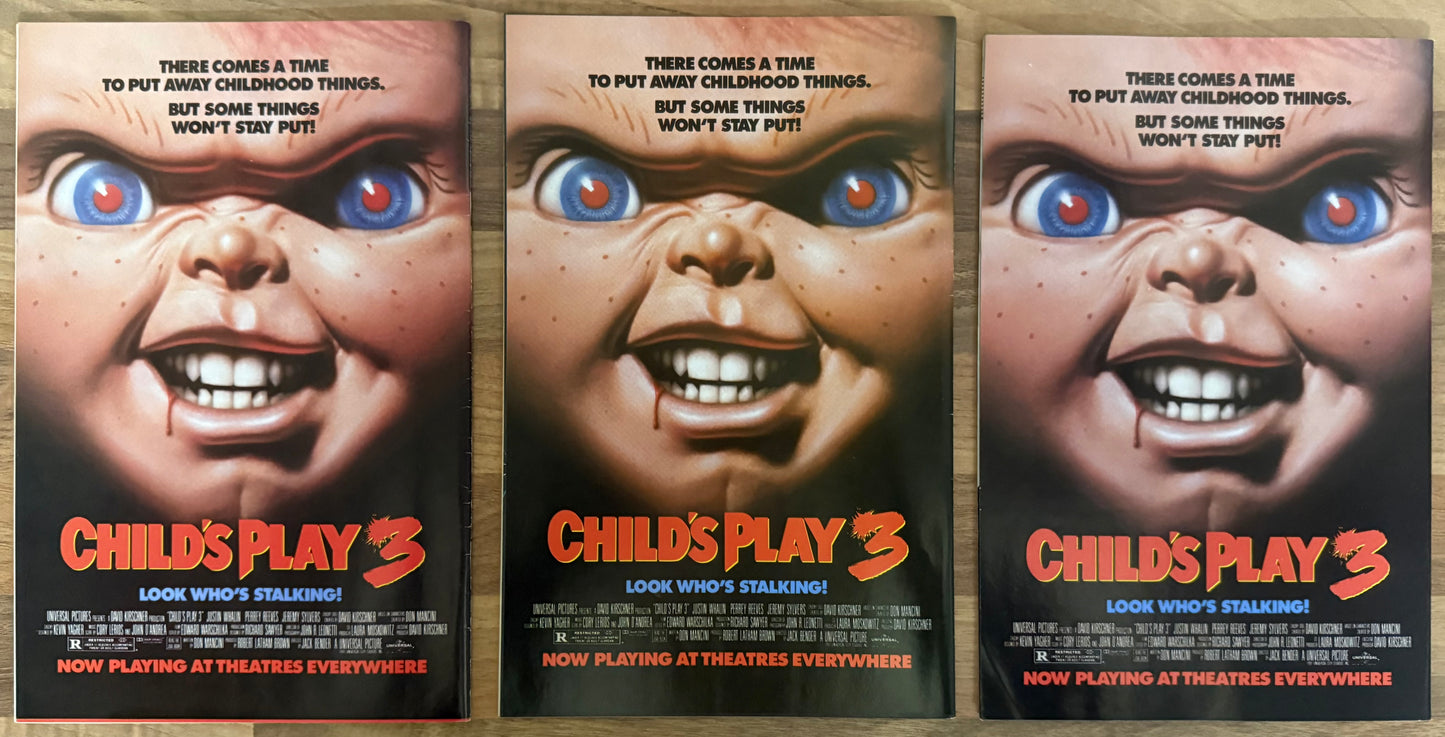 CHILD'S PLAY 3 COMPLETE SET #1, 2, 3 [INNOVATION] COMIC LOT 1992 HIGH GRADE