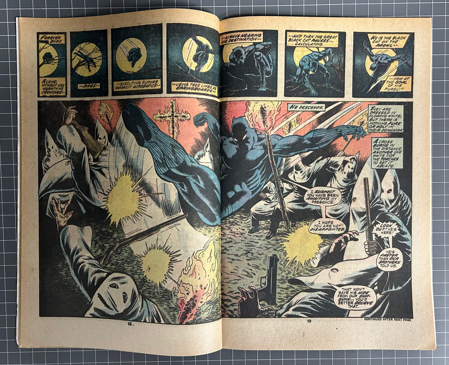 🔑 JUNGLE ACTION #20 [MARVEL COMICS] *BLACK PANTHER VS KU KLUX KLAN* 1976