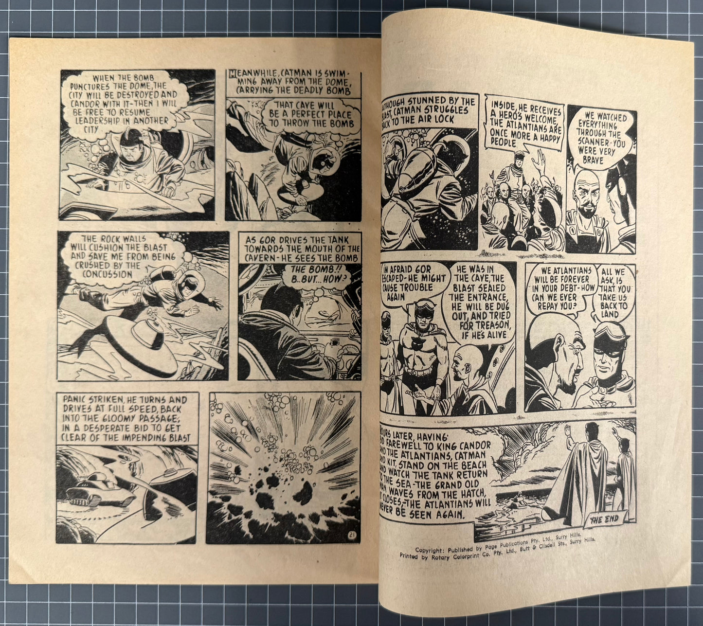 ADVENTURES OF CATMAN #15 [PAGE PUBLICATIONS] AUSTRALIAN PRE-DECIMAL COMIC 1965