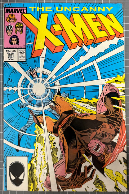 🔑 THE UNCANNY X-MEN #221 (MARVEL) DIRECT COMIC ***1ST MR SINISTER*** 1987 VF+