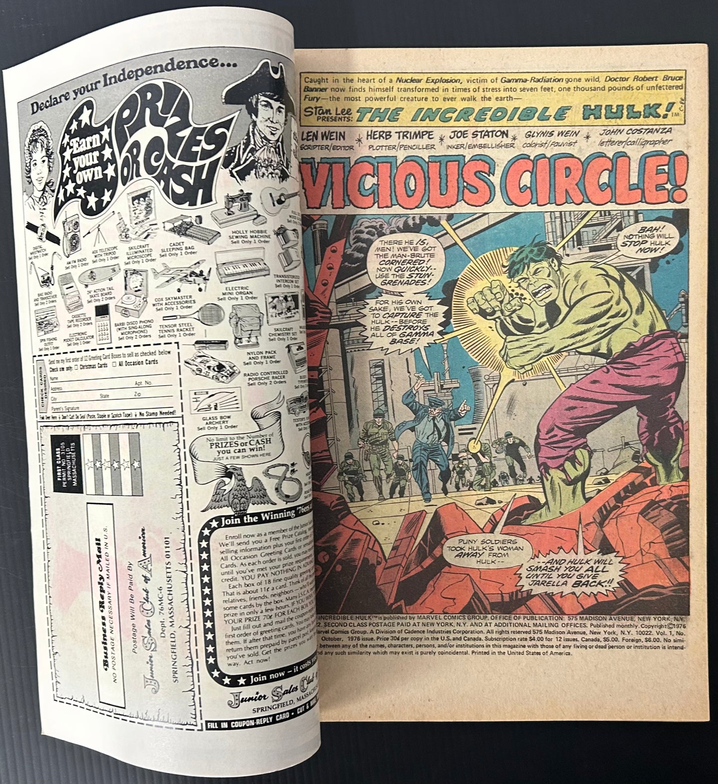 THE INCREDIBLE HULK #204 [MARVEL COMICS] NEWSSTAND 1976 VF