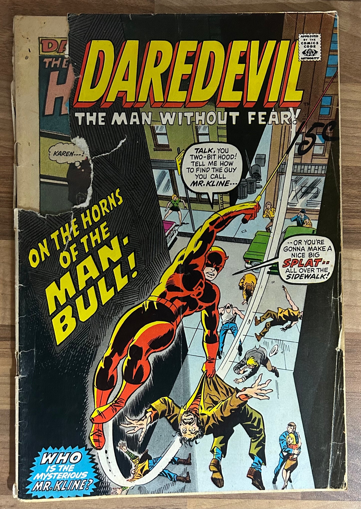 🔑 DAREDEVIL #78 [MARVEL COMICS] DIRECT *MAN-BULL DEBUT* 1971 GD-