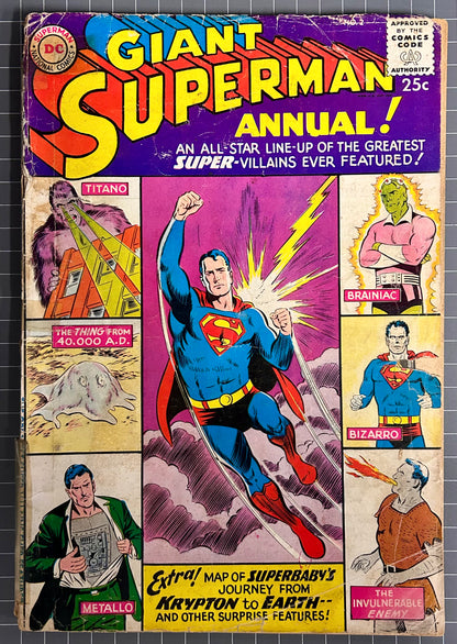 GIANT SUPERMAN ANNUAL #2 [DC COMICS] DIRECT 1960 GD-