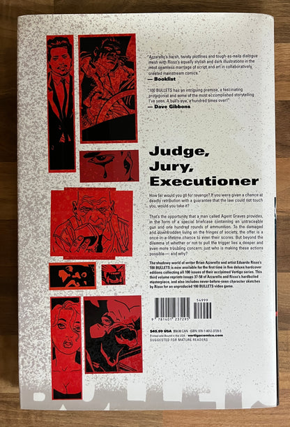 100 Bullets Book III - Azzarello, Risso HC/DJ Deluxe Edition 3, 2012 1st Print Vertigo