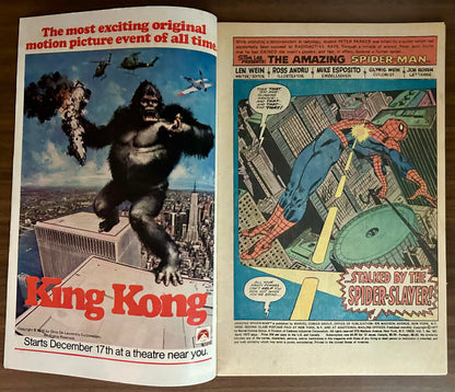 🔑 THE AMAZING SPIDER-MAN #167 [MARVEL COMICS] *WILL O' THE WISP DEBUT* 1977