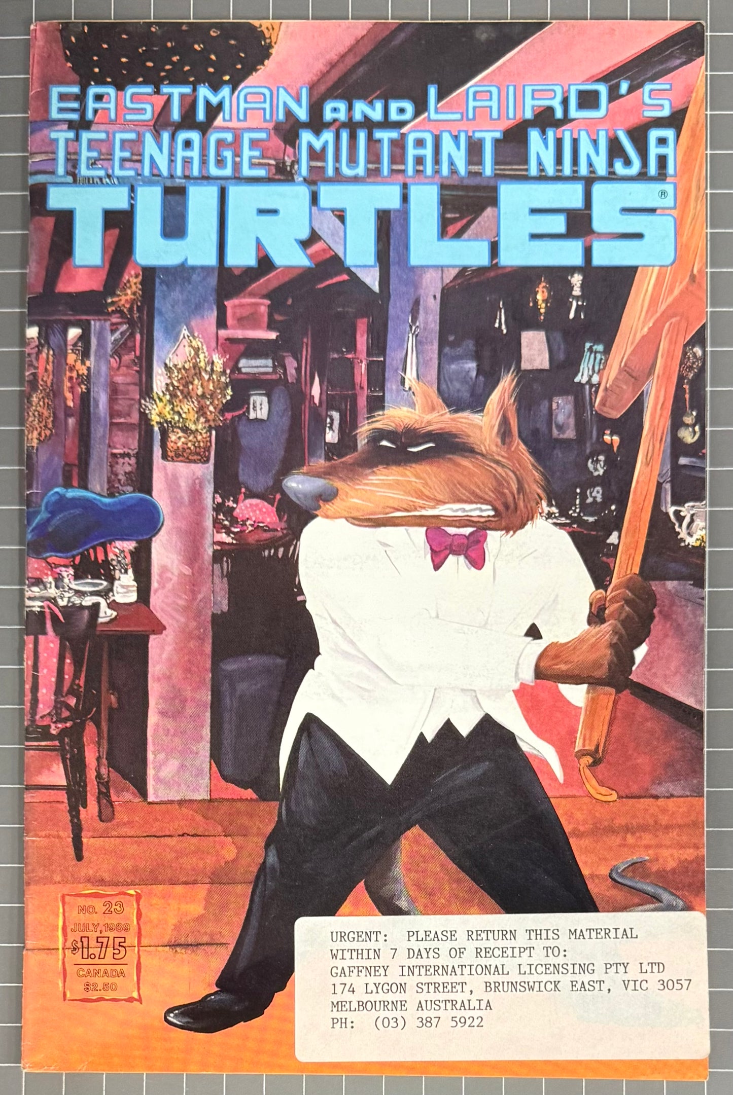 TEENAGE MUTANT NINJA TURTLES #23 (TMNT) [MIRAGE] COMIC 1989 VG-