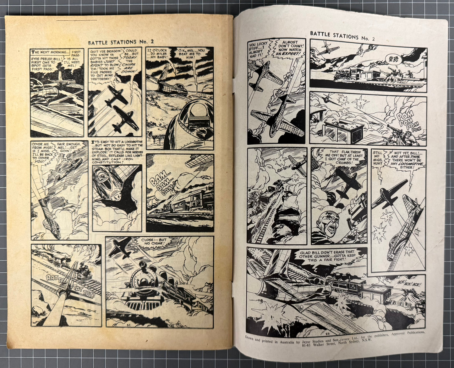 BATTLE STATIONS #2 [BARMOR PUBLICATIONS] AUSTRALIAN PRE-DECIMAL COMIC 1959