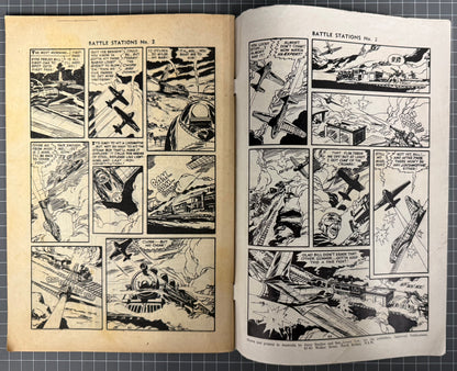 BATTLE STATIONS #2 [BARMOR PUBLICATIONS] AUSTRALIAN PRE-DECIMAL COMIC 1959
