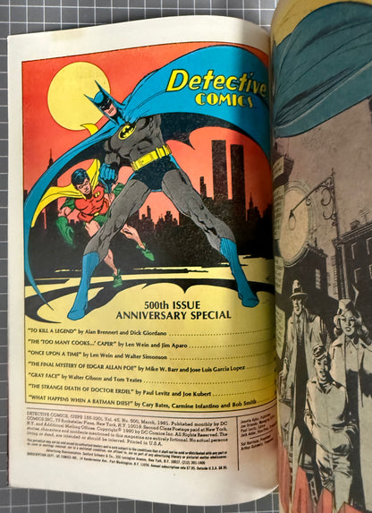 DETECTIVE COMICS #500 [DC COMICS] DIRECT 1981 VF/NM