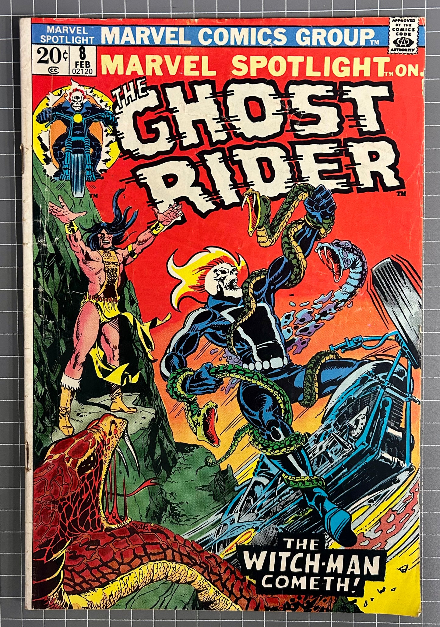🔑 MARVEL SPOTLIGHT #8 [MARVEL COMICS] DIRECT *GHOST RIDER DEBUT* 1973 GD/VG