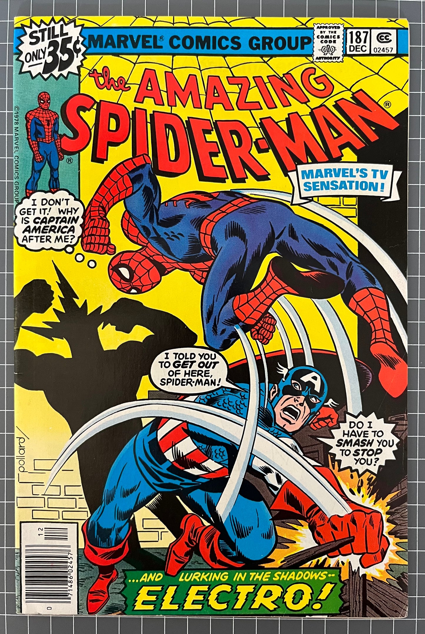 THE AMAZING SPIDER-MAN #187 [MARVEL COMICS] NEWSSTAND 1978 FN/VF